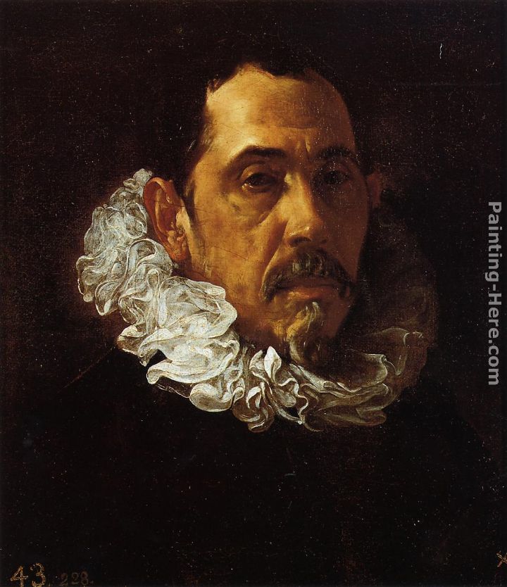 Portrait of a Man with a Goatee painting - Diego Rodriguez de Silva Velazquez Portrait of a Man with a Goatee art painting